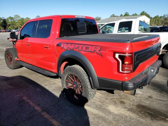 1FTFW1RG9JFB95237 - 2018 FORD F150 RAPTOR RED photo 2