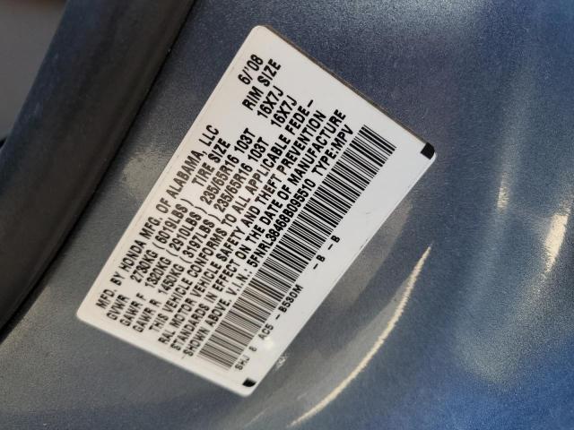 5FNRL38468B095510 - 2008 HONDA ODYSSEY EX BLUE photo 14