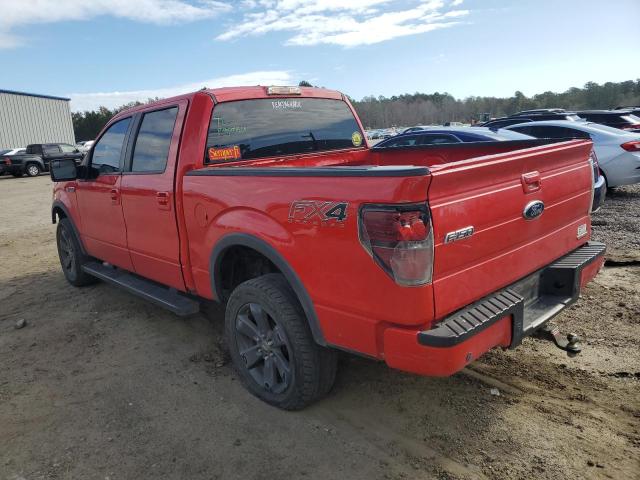 1FTFW1EF9DFC97512 - 2013 FORD F150 SUPERCREW RED photo 2