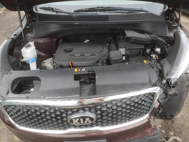 5XYPG4A34JG398111 - 2018 KIA SORENTO LX BURGUNDY photo 11