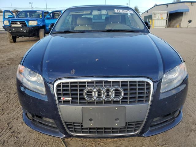 WAUDF48H39K011042 - 2009 AUDI A4 2.0T CABRIOLET QUATTRO BLUE photo 5