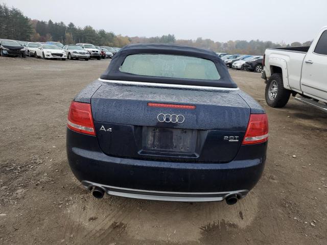 WAUDF48H39K011042 - 2009 AUDI A4 2.0T CABRIOLET QUATTRO BLUE photo 6