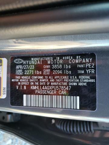 KMHLL4AGXPU578547 - 2023 HYUNDAI ELANTRA SE GRAY photo 13