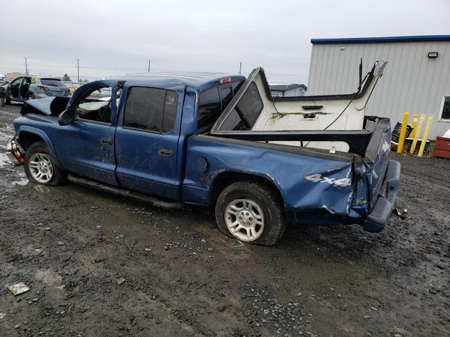 1D7HG38N44S691811 - 2004 DODGE DAKOTA QUAD SPORT BLUE photo 2