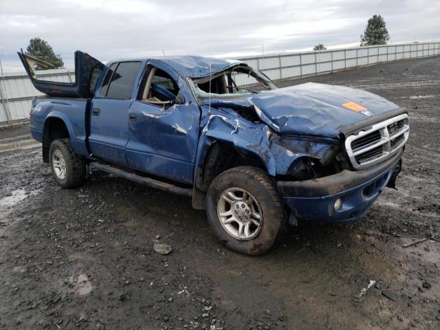 1D7HG38N44S691811 - 2004 DODGE DAKOTA QUAD SPORT BLUE photo 4