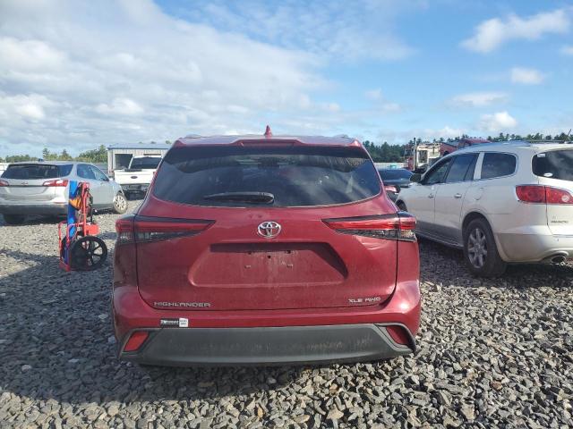 5TDGZRBH5MS541818 - 2021 TOYOTA HIGHLANDER XLE RED photo 6