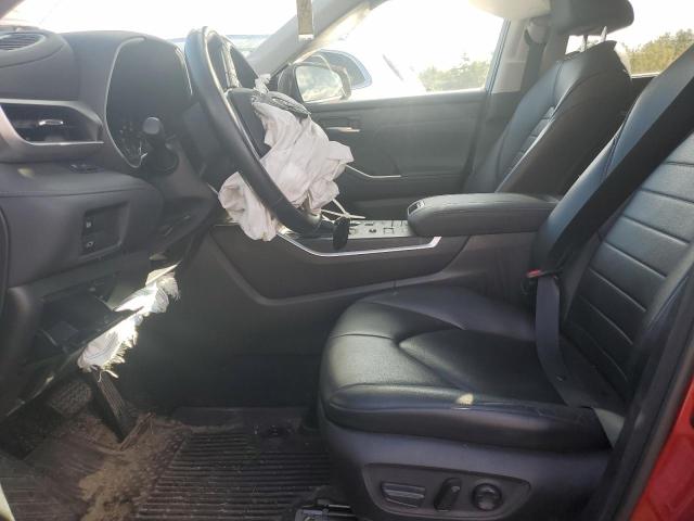 5TDGZRBH5MS541818 - 2021 TOYOTA HIGHLANDER XLE RED photo 7