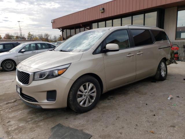 KNDMB5C16F6069939 - 2015 KIA SEDONA LX CREAM photo 1