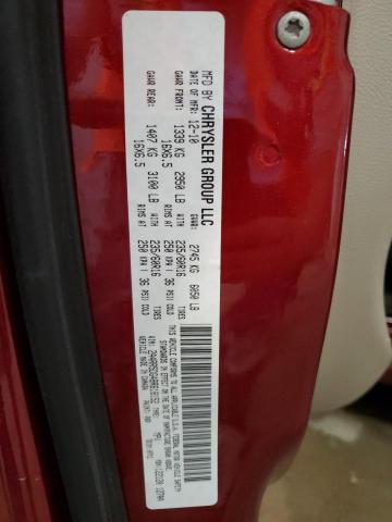 2A4RR5DG4BR618152 - 2011 CHRYSLER TOWN & COU TOURING ბურგუნდია ფოტო 13