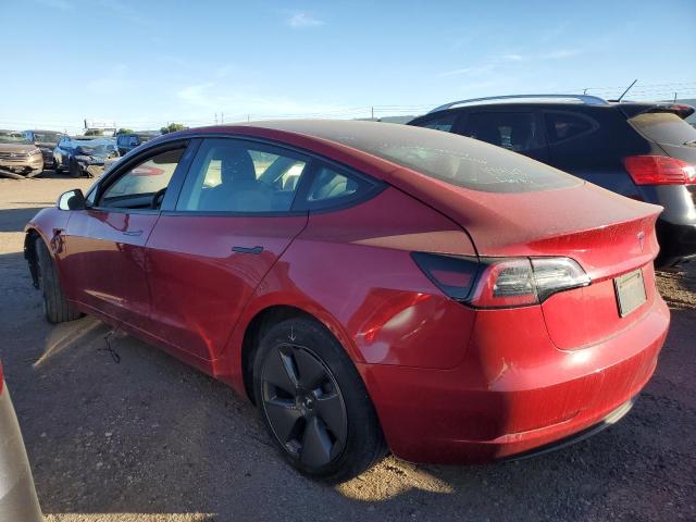 5YJ3E1EA9PF457200 - 2023 TESLA MODEL 3 RED photo 2