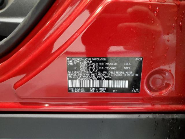 JTMABABAXPA024028 - 2023 SUBARU SOLTERRA PREMIUM RED photo 12