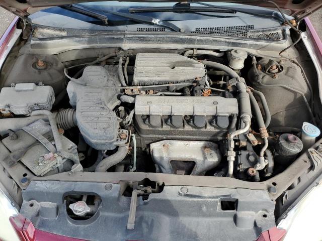 2HGES16335H007021 - 2005 HONDA CIVIC DX VP Կարմիր լուսանկար 12