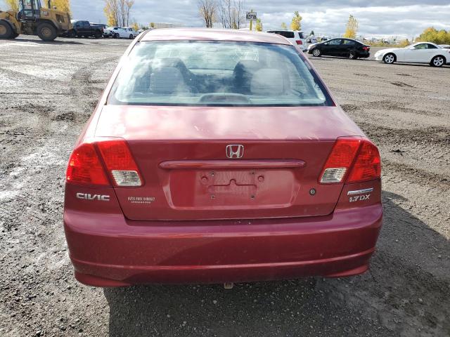 2HGES16335H007021 - 2005 HONDA CIVIC DX VP Կարմիր լուսանկար 6
