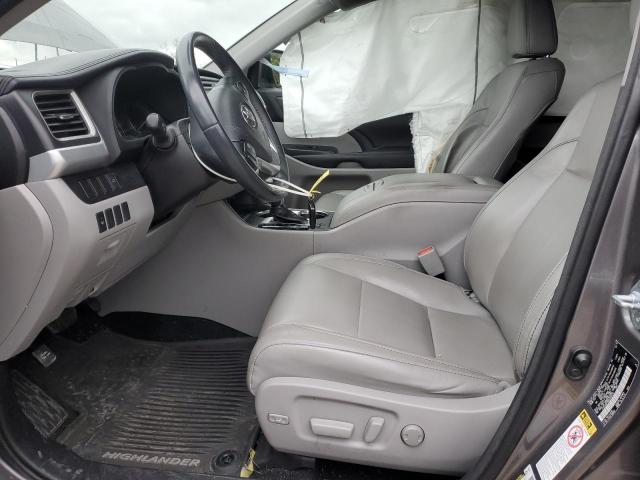 5TDJKRFH8GS326779 - 2016 TOYOTA HIGHLANDER XLE ნაცრისფერი ფოტო 7