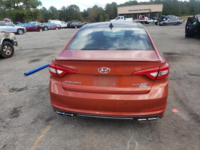 5NPE34ABXFH165506 - 2015 HYUNDAI SONATA SPORT ORANGE photo 6