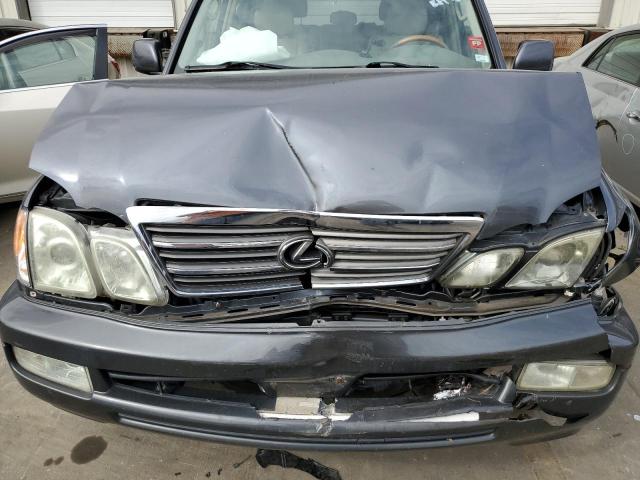 JTJHT00W054001628 - 2005 LEXUS LX 470 GRAY photo 11