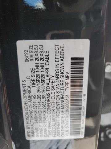 5FNYF7H53NB005454 - 2022 HONDA PASSPORT EXL Qara foto 13