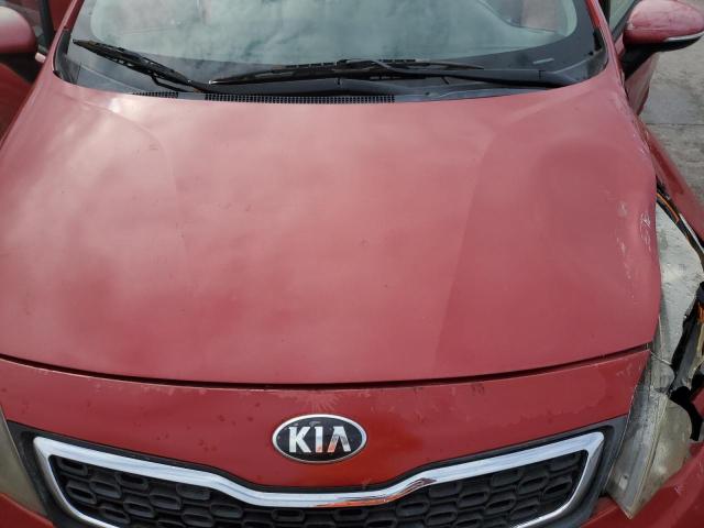 KNADN4A32E6325527 - 2014 KIA RIO EX RED photo 11