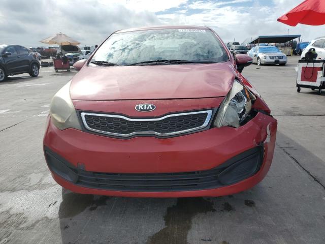 KNADN4A32E6325527 - 2014 KIA RIO EX RED photo 5