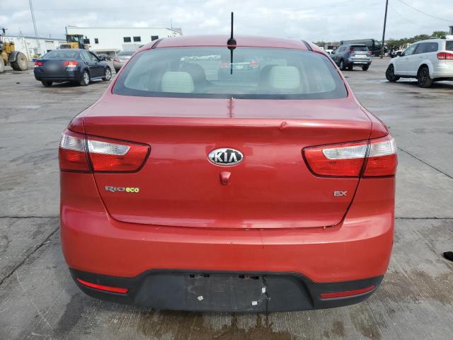 KNADN4A32E6325527 - 2014 KIA RIO EX RED photo 6