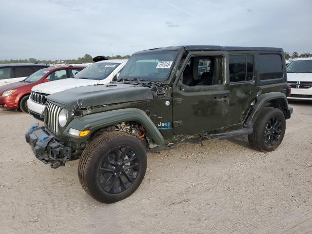 1C4JJXP65NW178429 - 2022 JEEP WRANGLER U SAHARA 4XE GREEN photo 1