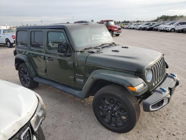 1C4JJXP65NW178429 - 2022 JEEP WRANGLER U SAHARA 4XE GREEN photo 4