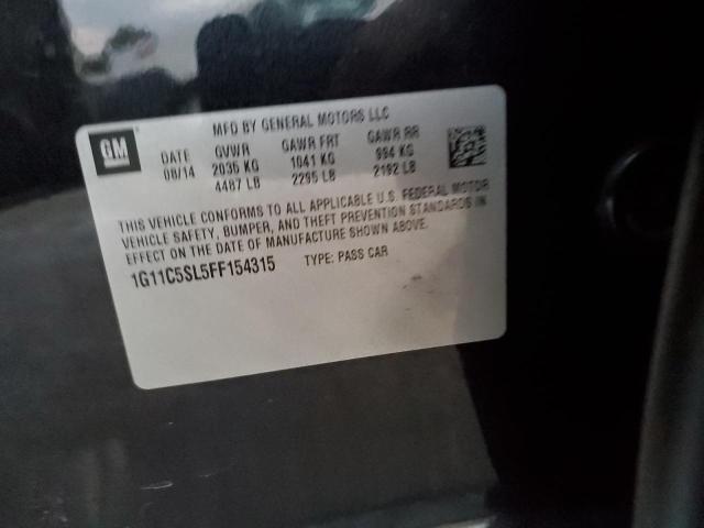 1G11C5SL5FF154315 - 2015 CHEVROLET MALIBU 1LT 黑色 照片 13