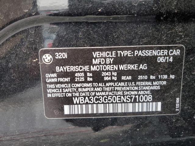WBA3C3G50ENS71008 - 2014 BMW 320 I XDRIVE BLACK photo 12