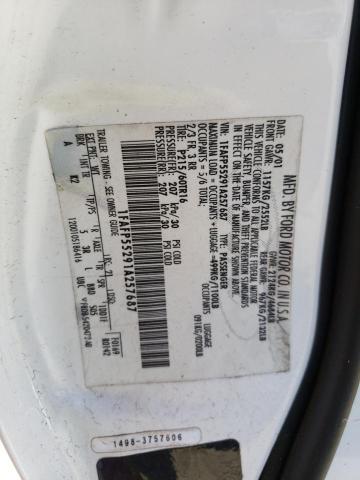 1FAFP55291A257687 - 2001 FORD TAURUS SES WHITE photo 12