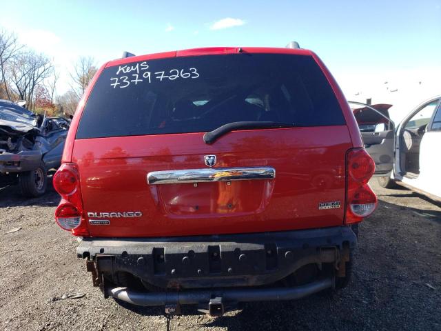 1D4HB58256F164515 - 2006 DODGE DURANGO LIMITED RED photo 6