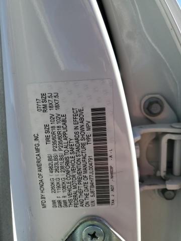 5J8TB4H77JL004791 - 2018 ACURA RDX ADVANCE WHITE photo 13