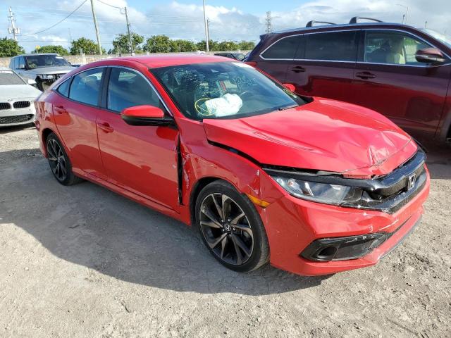 2HGFC2F82MH500920 - 2021 HONDA CIVIC SPORT 红色 照片 4
