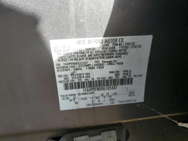 1FAHP2F80DG105437 - 2013 FORD TAURUS LIMITED GRAY photo 13