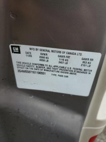 2G4WE587161196551 - 2006 BUICK LACROSSE CXS 棕色 照片 12