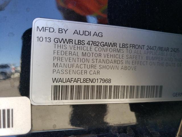 WAUAFAFL8EN017968 - 2014 AUDI A4 PREMIUM BLACK photo 12