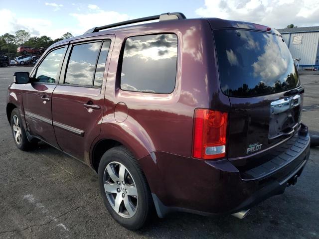 5FNYF3H96CB018630 - 2012 HONDA PILOT TOURING BURGUNDY photo 2