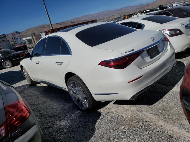 W1K6G7GB3MA017418 - 2021 MERCEDES-BENZ S 580 4MATIC WHITE photo 2