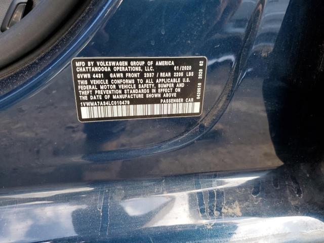 1VWMA7A34LC010479 - 2020 VOLKSWAGEN PASSAT R-LINE Mavi foto 13