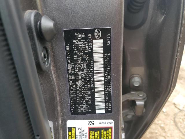 4T1G11AK9PU808220 - 2023 TOYOTA CAMRY SE NIGHT SHADE GRAY photo 12