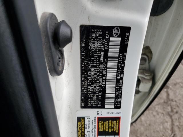 4T1BK1EB9DU023564 - 2013 TOYOTA AVALON BASE 白色 照片 13