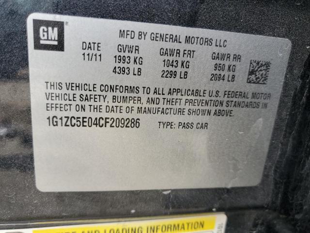 1G1ZC5E04CF209286 - 2012 CHEVROLET MALIBU 1LT 黑色 照片 13