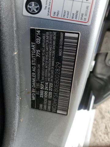 WDDHF5KB0EB002829 - 2014 MERCEDES-BENZ E 350 GRAY photo 12