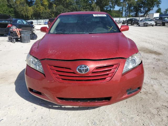 4T1BE46K78U262897 - 2008 TOYOTA CAMRY CE/L CE RED photo 5