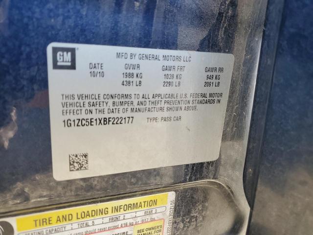 1G1ZC5E1XBF222177 - 2011 CHEVROLET MALIBU 1LT BLUE photo 13