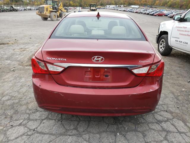 5NPEB4AC6BH306190 - 2011 HYUNDAI SONATA GLS RED photo 6