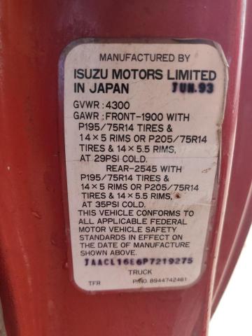 JAACL16E6P7219275 - 1993 ISUZU CONVENTION SPACE CAB RED photo 12