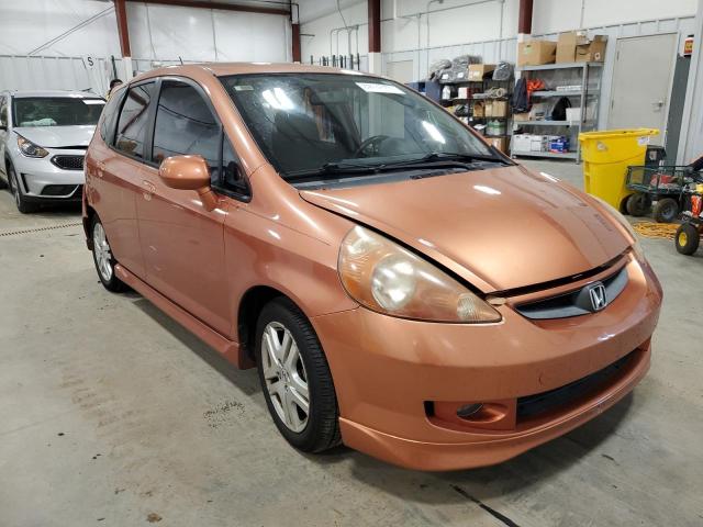 JHMGD38638S056123 - 2008 HONDA FIT SPORT ORANGE photo 4