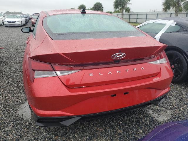 5NPLS4AG8NH066302 - 2022 HYUNDAI ELANTRA SEL RED photo 6