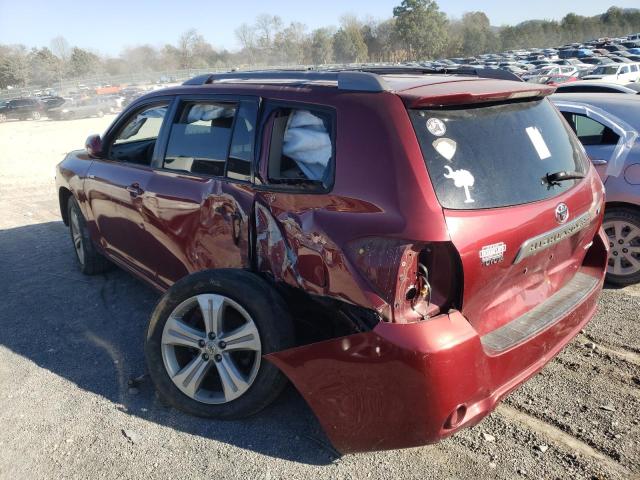 JTEES43A382065691 - 2008 TOYOTA HIGHLANDER SPORT RED photo 2