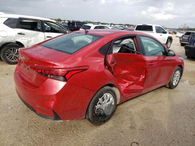 3KPC24A63ME131874 - 2021 HYUNDAI ACCENT SE RED photo 3